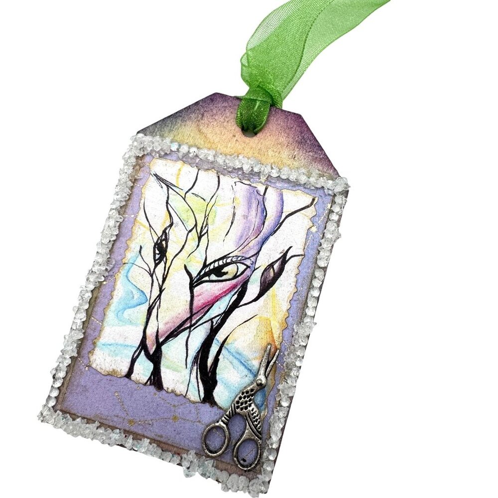 Handcrafted Ornament OOAK Original Art "Disgruntled" Fowl & Accents